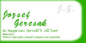 jozsef gercsak business card